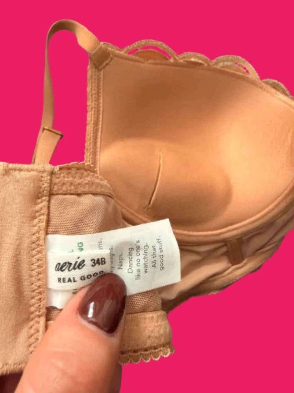 aerie Show Off Plunge Push Up Rooftop Garden Lace Bra | Size 34B | Never Worn - Picture 7 of 7